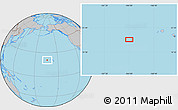 Gray Location Map of the area around 20° 53' 8" N, 163° 58' 29" W