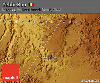 Physical Map of Yebbi-Bou