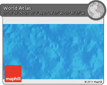 Shaded Relief 3D Map of the Area around 20° 53' 8" N, 21° 10' 29" W