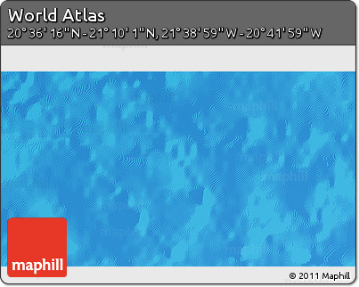 Shaded Relief 3D Map of the Area around 20° 53' 8" N, 21° 10' 29" W
