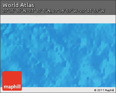 Shaded Relief 3D Map of the Area around 20° 53' 8" N, 21° 10' 29" W