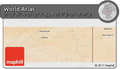 Satellite Panoramic Map of the Area around 20° 53' 8" N, 24° 43' 30" E