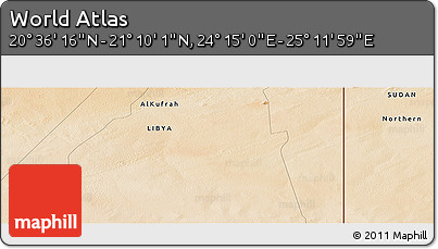 Satellite Panoramic Map of the Area around 20° 53' 8" N, 24° 43' 30" E
