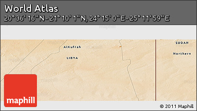 Satellite Panoramic Map of the Area around 20° 53' 8" N, 24° 43' 30" E