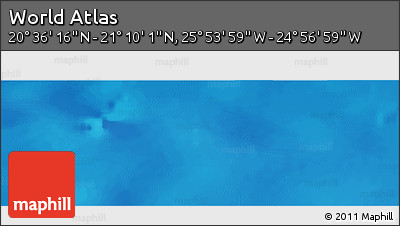 Physical Panoramic Map of the Area around 20° 53' 8" N, 25° 25' 29" W