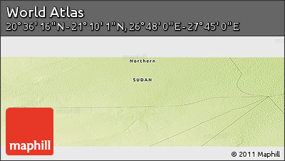 Physical Panoramic Map of the Area around 20° 53' 8" N, 27° 16' 29" E