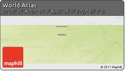 Physical Panoramic Map of the Area around 20° 53' 8" N, 27° 16' 29" E
