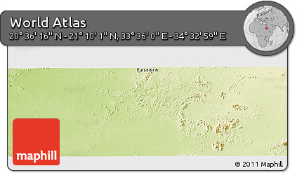 Physical Panoramic Map of the Area around 20° 53' 8" N, 34° 4' 30" E