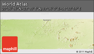 Physical Panoramic Map of the Area around 20° 53' 8" N, 34° 4' 30" E