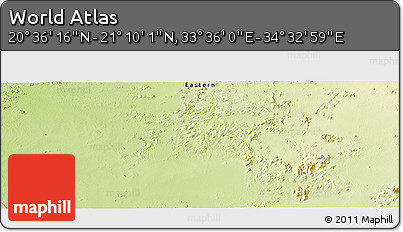 Physical Panoramic Map of the Area around 20° 53' 8" N, 34° 4' 30" E
