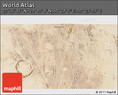 Satellite 3D Map of the Area around 20° 53' 8" N, 34° 55' 29" E