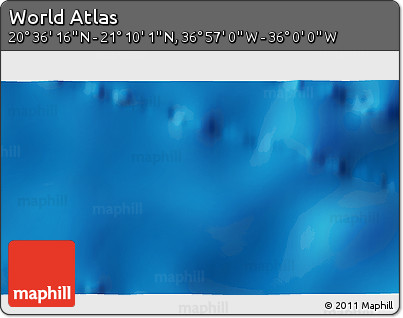Physical 3D Map of the Area around 20° 53' 8" N, 36° 28' 30" W