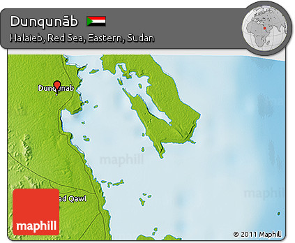 Physical 3D Map of Dunqunāb