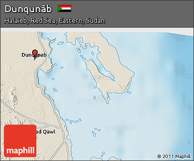 Shaded Relief 3D Map of Dunqunāb