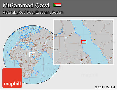Gray Location Map of Muḩammad Qawl