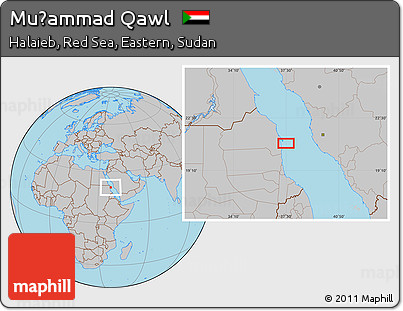 Gray Location Map of Muḩammad Qawl