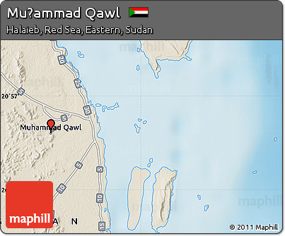 Shaded Relief Map of Muḩammad Qawl