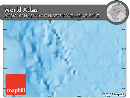 Physical Map of the Area around 20° 53' 8" N, 38° 19' 30" E
