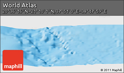 Shaded Relief Panoramic Map of the Area around 20° 53' 8" N, 38° 19' 30" E