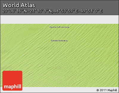 Physical 3D Map of the Area around 20° 53' 8" N, 49° 22' 30" E