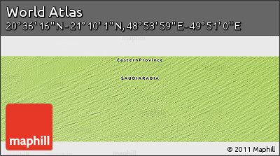 Physical Panoramic Map of the Area around 20° 53' 8" N, 49° 22' 30" E