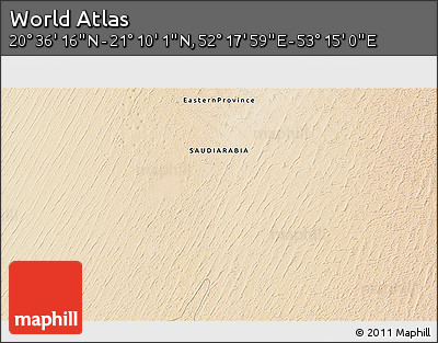 Satellite 3D Map of the Area around 20° 53' 8" N, 52° 46' 29" E