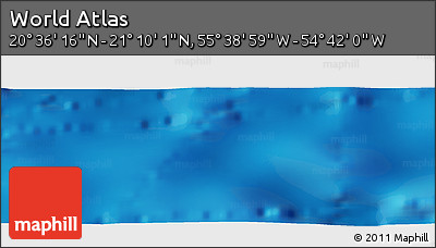 Physical Panoramic Map of the Area around 20° 53' 8" N, 55° 10' 29" W