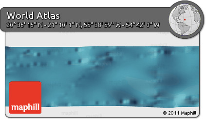 Satellite Panoramic Map of the Area around 20° 53' 8" N, 55° 10' 29" W