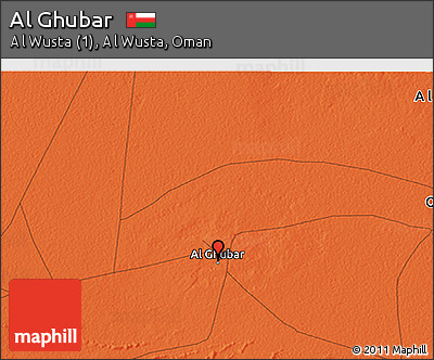 Political 3D Map of Al Ghubar