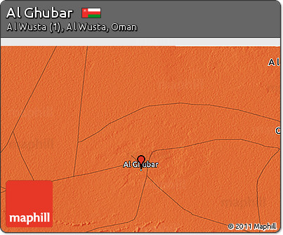 Political 3D Map of Al Ghubar