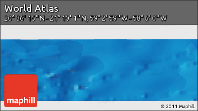 Political Panoramic Map of the Area around 20° 53' 8" N, 58° 34' 30" W