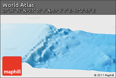 Physical Panoramic Map of the Area around 20° 53' 8" N, 59° 34' 30" E