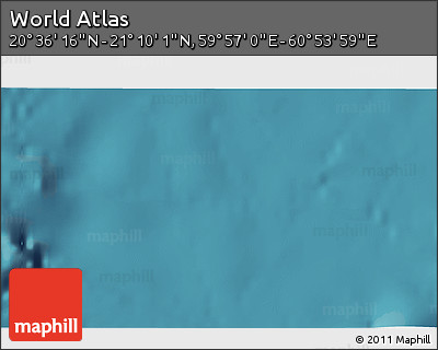 Satellite 3D Map of the Area around 20° 53' 8" N, 60° 25' 29" E