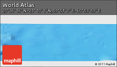 Physical Panoramic Map of the Area around 20° 53' 8" N, 60° 25' 29" E