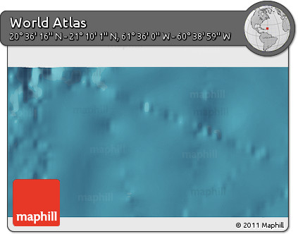 Satellite 3D Map of the Area around 20° 53' 8" N, 61° 7' 30" W