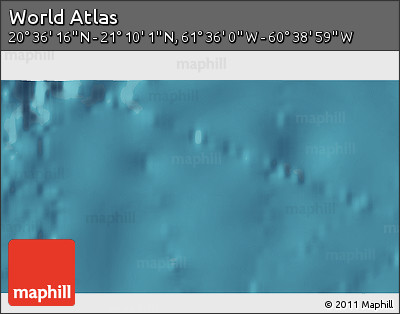 Satellite 3D Map of the Area around 20° 53' 8" N, 61° 7' 30" W