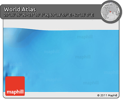 Physical 3D Map of the Area around 20° 53' 8" N, 62° 7' 30" E