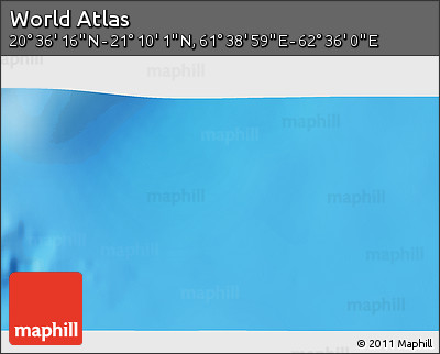 Physical 3D Map of the Area around 20° 53' 8" N, 62° 7' 30" E