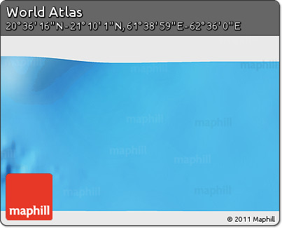 Physical 3D Map of the Area around 20° 53' 8" N, 62° 7' 30" E