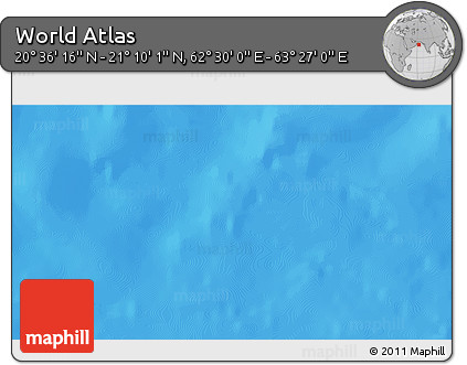 Physical 3D Map of the Area around 20° 53' 8" N, 62° 58' 30" E