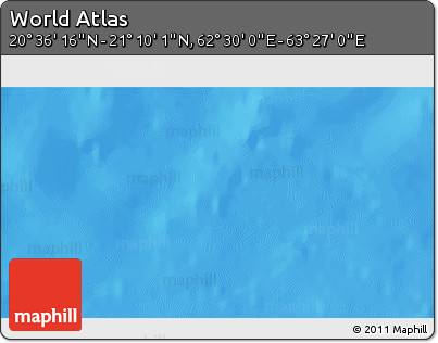 Physical 3D Map of the Area around 20° 53' 8" N, 62° 58' 30" E