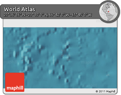 Satellite 3D Map of the Area around 20° 53' 8" N, 66° 13' 29" W