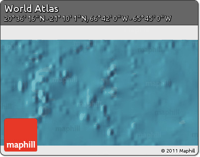 Satellite 3D Map of the Area around 20° 53' 8" N, 66° 13' 29" W