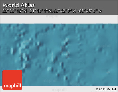 Satellite 3D Map of the Area around 20° 53' 8" N, 66° 13' 29" W