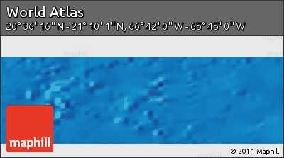 Physical Panoramic Map of the Area around 20° 53' 8" N, 66° 13' 29" W
