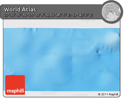 Physical 3D Map of the Area around 20° 53' 8" N, 67° 13' 29" E