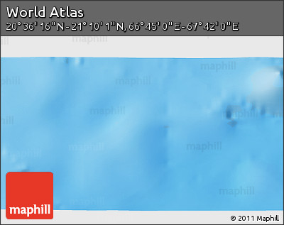 Physical 3D Map of the Area around 20° 53' 8" N, 67° 13' 29" E