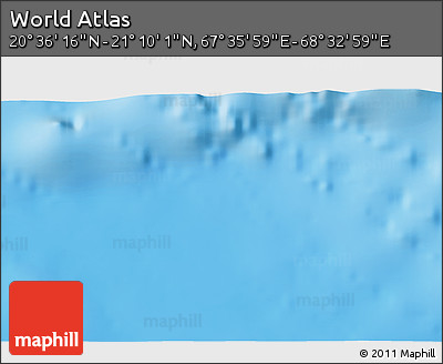 Physical 3D Map of the Area around 20° 53' 8" N, 68° 4' 29" E