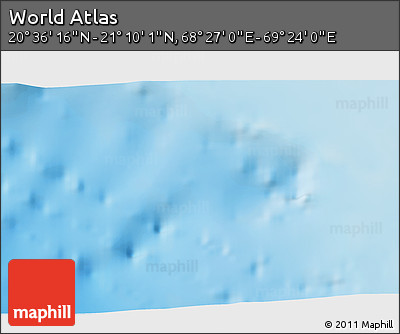 Physical 3D Map of the Area around 20° 53' 8" N, 68° 55' 30" E