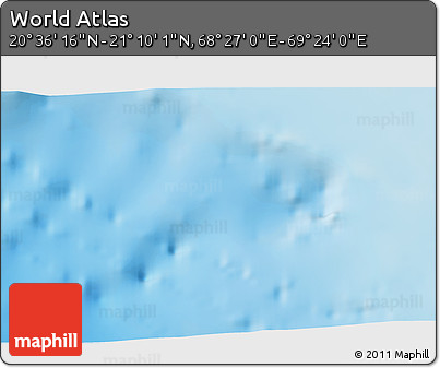 Physical 3D Map of the Area around 20° 53' 8" N, 68° 55' 30" E
